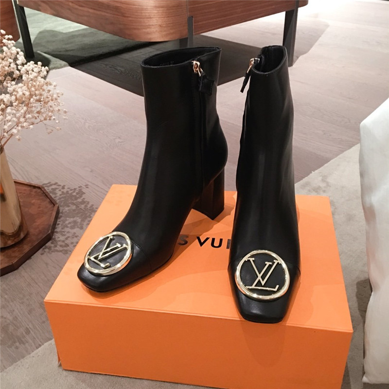 Replica Louis Vuitton Fake LV Boots in Black Sell online Best Quality ...
